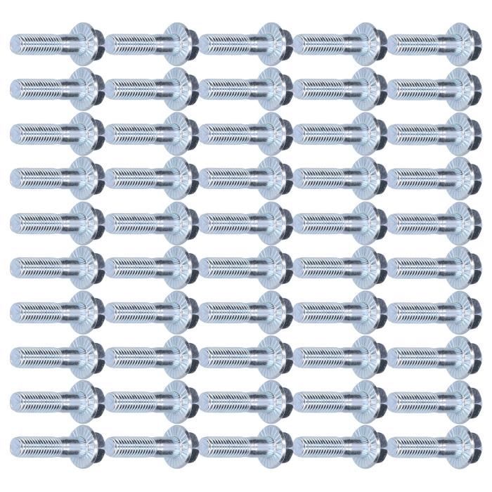 20 Vis à Tête Fraisée Hexagonale M5 X 30 Mm - Acier 10.9, Noir, Lot économique