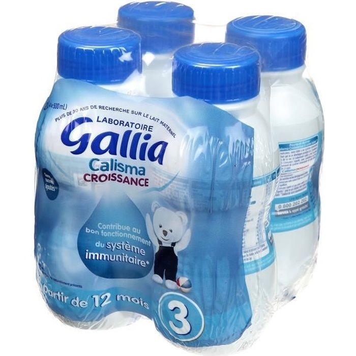 Gallia Calisma Lait de Croissance 4 x 500ml - Achat / Vente lait de  croissance Gallia Calisma Lait de Croissance 4 x 500ml - Cdiscount  Prêt-à-Porter