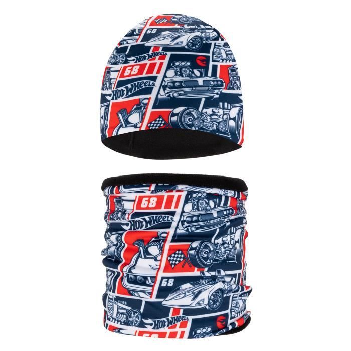 Ensemble Bonnet + Écharpe Tubulaire Enfant – HEYO – Coton Élastique 95% – Printemps Automne Fille Garçon 3-12 Ans