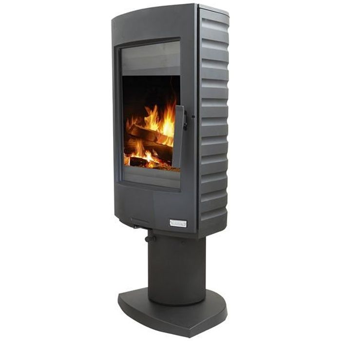 Poêle à bois GODIN Equirre - 389130 - 8 kW - Fonte - Anthracite - 240 m3
