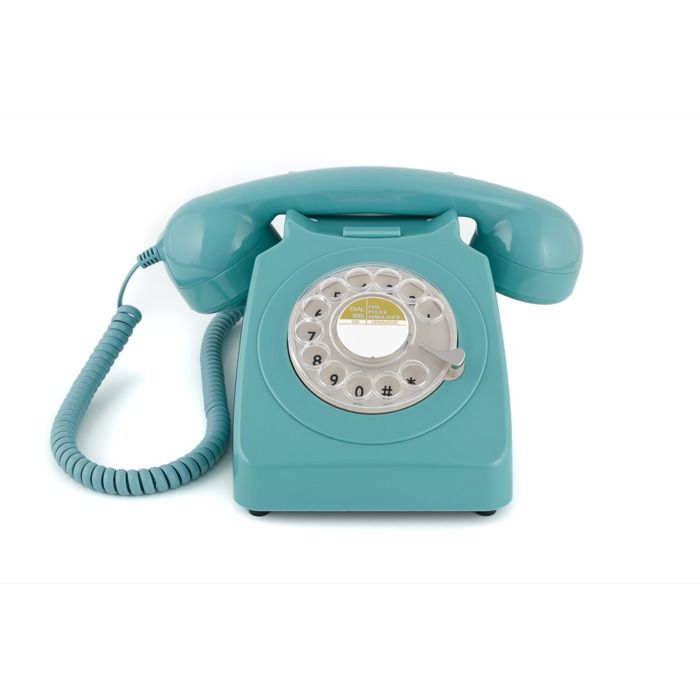 Téléphone Rétro Bleu-vert – Bon état, Années 50/60