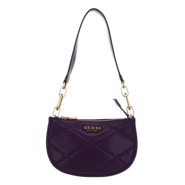 GUESS Cilian Top Zip Saddle Bag Amethyst [251833] -  sac à épaule sacoche