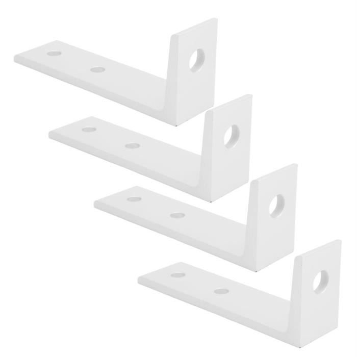 Lot De 16 Supports D'angle En L Galvanisés - 50 Mm, Acier, Pour étagères, Fixation Robuste