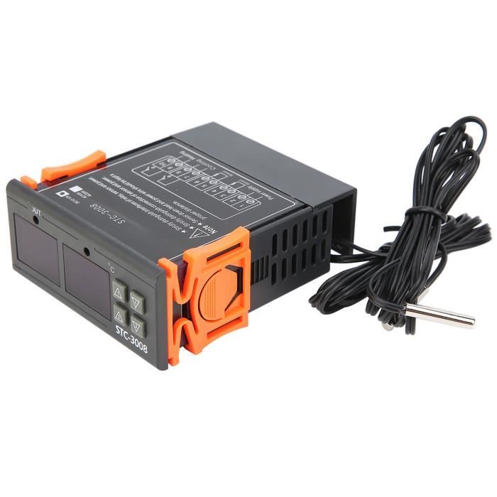 Contrôleur De Température Numérique STC-3008 Double Sonde - Plage -55°C à +110°C, 12V - 10
