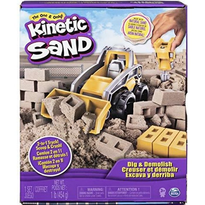 Coffret Kinetic Sand Chantier - KINETIC SAND - Creusez et