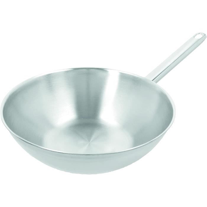Wok Et Vapeur 2-en-1 Baumalu - Inox Induction Ø32cm