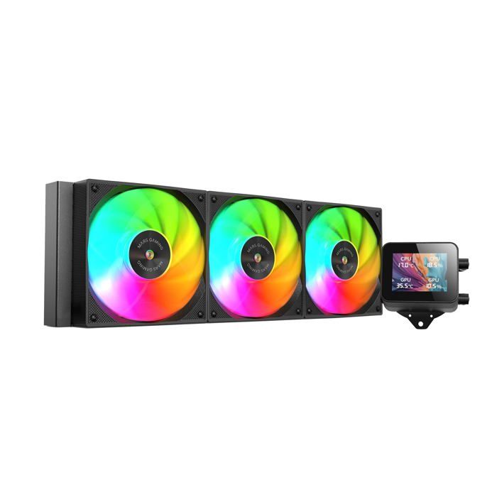Refroidissement Liquide AIO – MARS GAMING – ML-VISION360 – TDP 600W – 3 Ventilateurs ARGB – Écran LCD 4:3