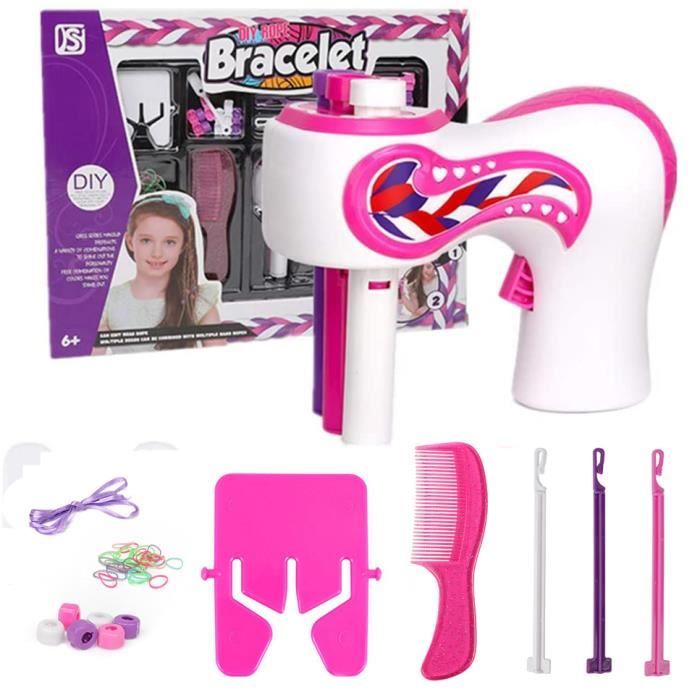 Machine à Tresser Herefun Automatique - Coiffure Perles Pour Enfants 6-10 Ans, Kit Créatif
