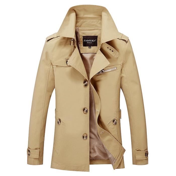 Veste Homme en Coton Casual Veste de Printemps Mode V tement Slim Col rabattu