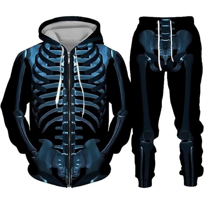 Tenue 2 Pièces T-shirt Short Décontracté Duohropke Survêtement Pour Homme - Tenue D'Halloween - T Survêtement Loisirs Fitness