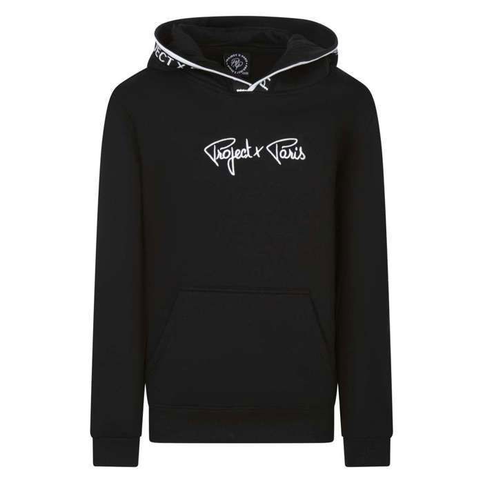Sweat à Capuche Garçon – Noir – Taille 7 Ans – Coton – Préporté