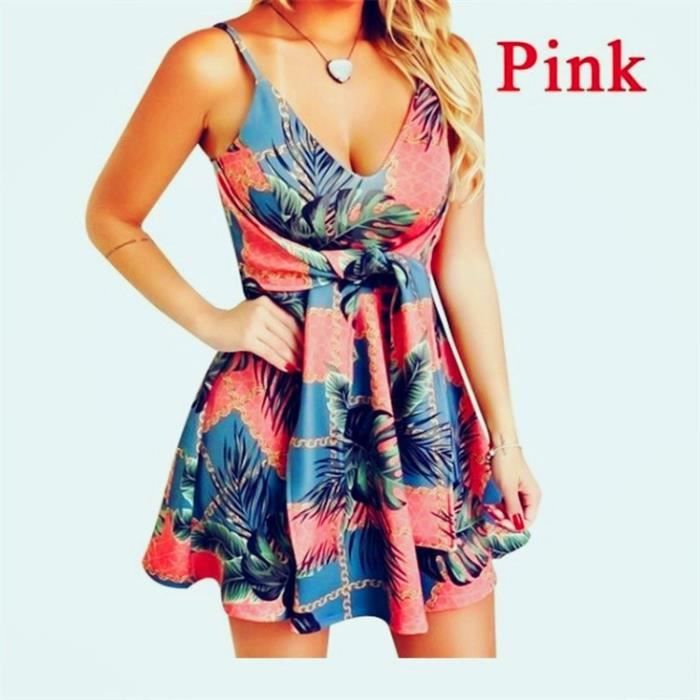 Robe Femme REVIC Manches Courtes Imprimé Fleur - Taille 42 - Occasion Très Bon état