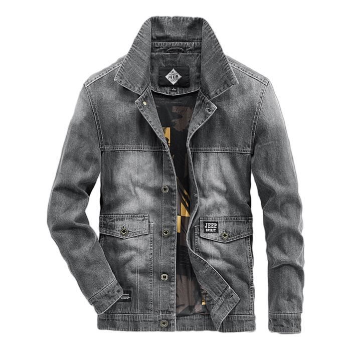 Veste en jean deals sans col