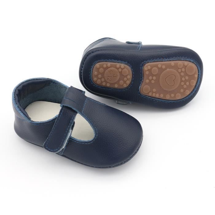 Chaussons Bébé Cuir Souple - Pour Filles Et Garçons 0-24 Mois - Semelle Antidérapante, Premiers Pas