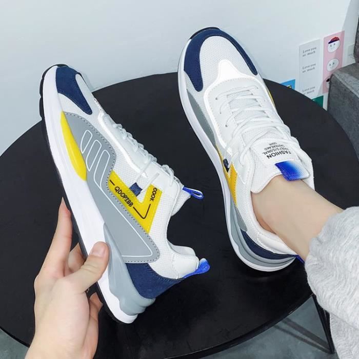 BASKET Homme Marque De Luxe Haut qualité confortables Durable jaune