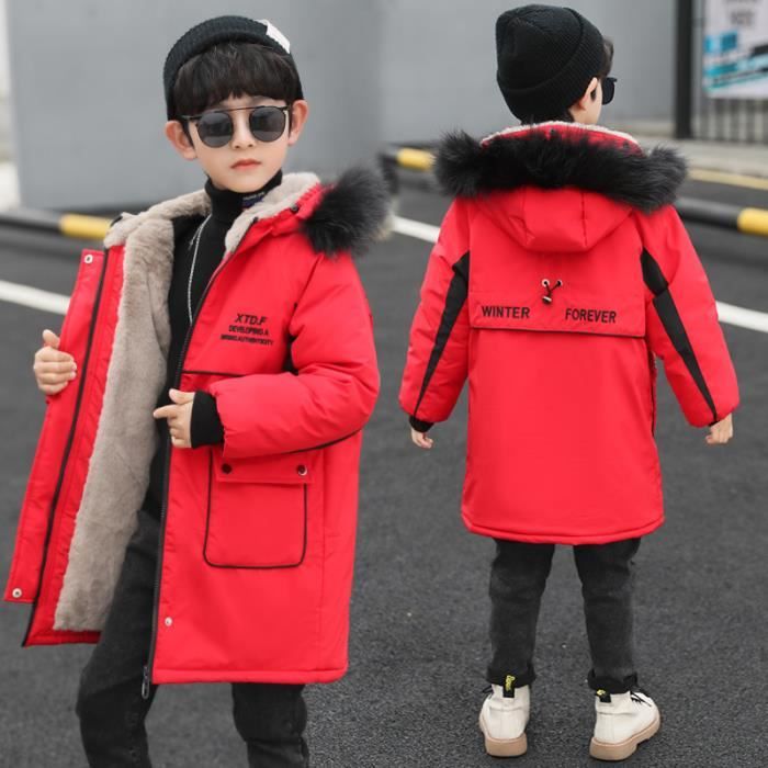 Doudoune Enfant Gar on Manteau Capuche Veste Mi long paissie