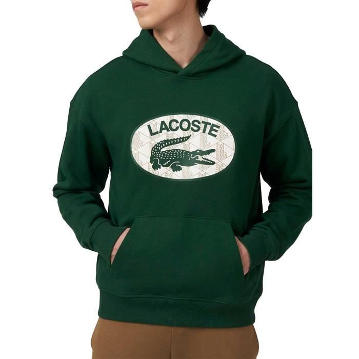 sweat a capuche lacoste vert