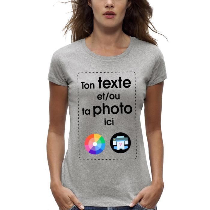 créez votre propre t-shirt personnalisé avec la photo ou l'image de votre choix - pixel evolution - femme