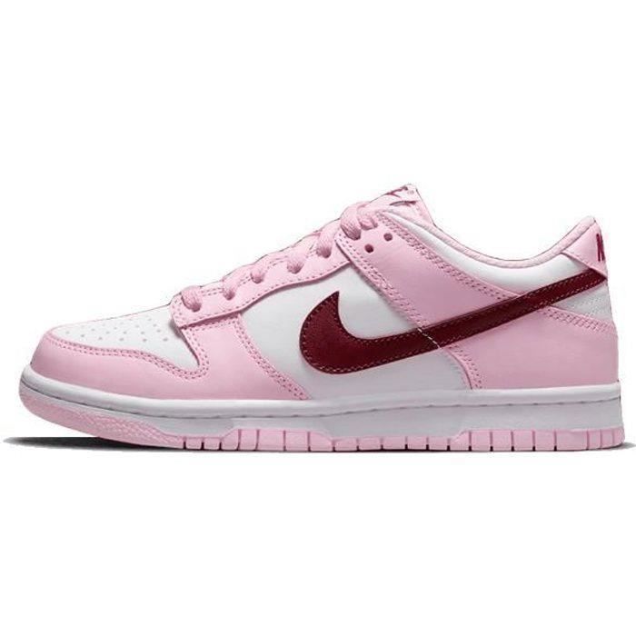 Nike SB Dunk Chaussures Low Pink Red White pour Femme blance