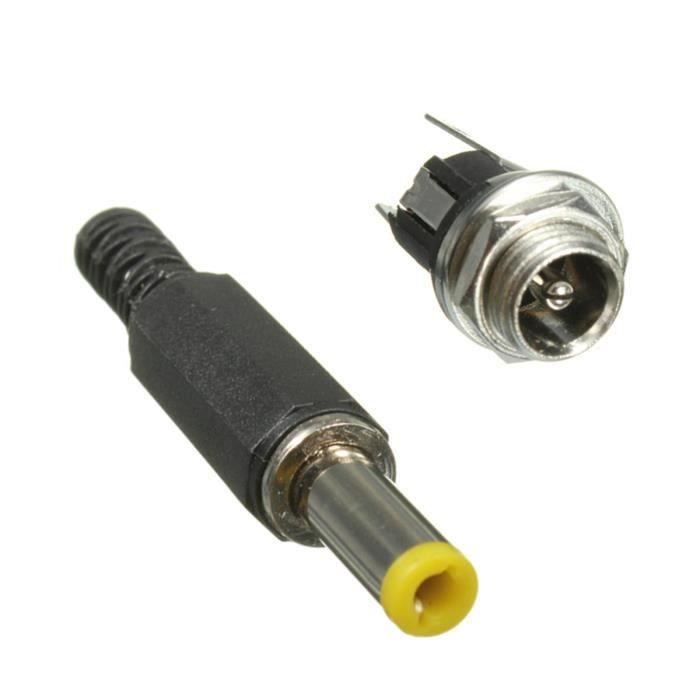 Neufu 2 1mm X 5 5mm Male Femelle Panneau Fixation Socket Dc Connecteur Achat Vente Connecteur Secteur 2 1mm X 5 5mm Male Femelle Cdiscount