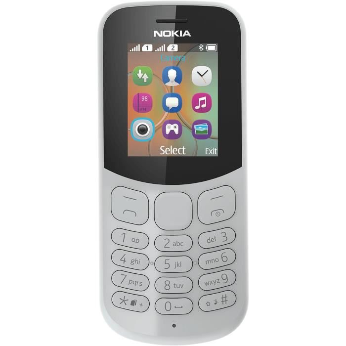 Vente T&eacute;l&eacute;phone portable Nokia 130, Barre, 4,57 cm (1.8"), 120 x 160 pixels, Bluetooth, 1020 mAh, Gris pas cher