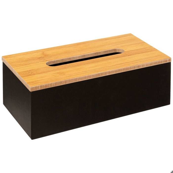 Boîte à Mouchoirs Moderne En PU Noir Garneck - 22,5x14x5 Cm - Pour Maison, Bureau, Voiture, Décoration Pratique