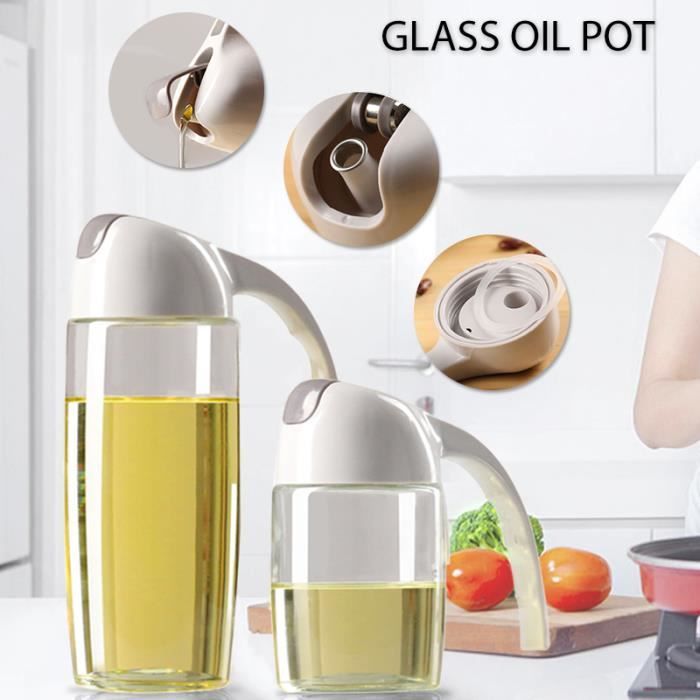 Lot De 2 Bouteilles Huile Et Vinaigre En Verre - Distributeur Rechargeable 160 Ml - Anti-fuite - Parfait Pour Camping