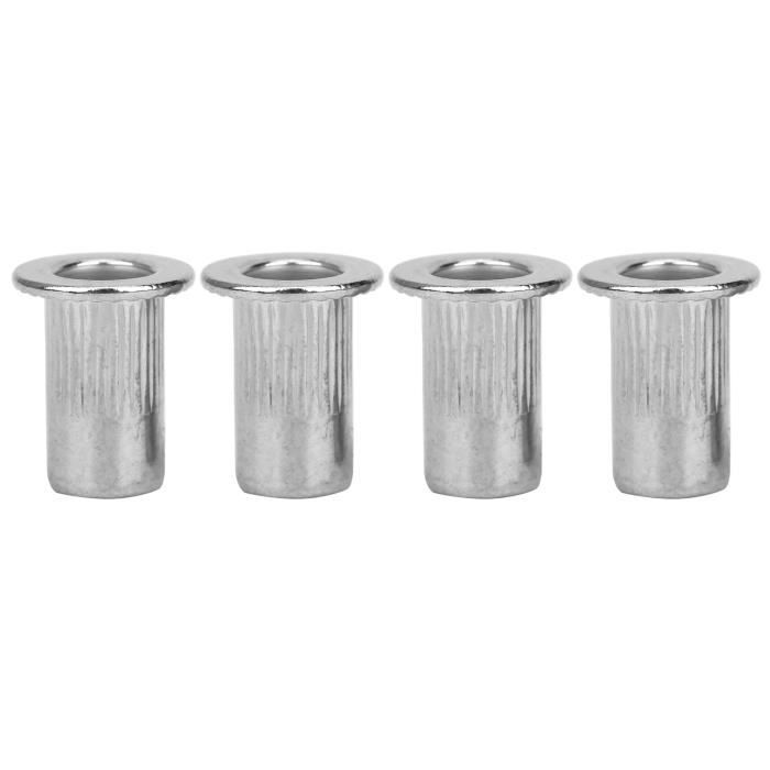 100 écrous à Rivets M6 Acier Inox 304 - Filetés, Moletés, Pour Fixations Solides En Bricolage Et Mécanique