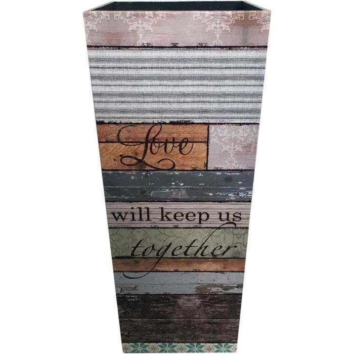 Porte-Parapluie Design Rebecca Mobili Shabby Chic Beige - MDF Avec Plateau Gouttes, 54x23x23 Cm