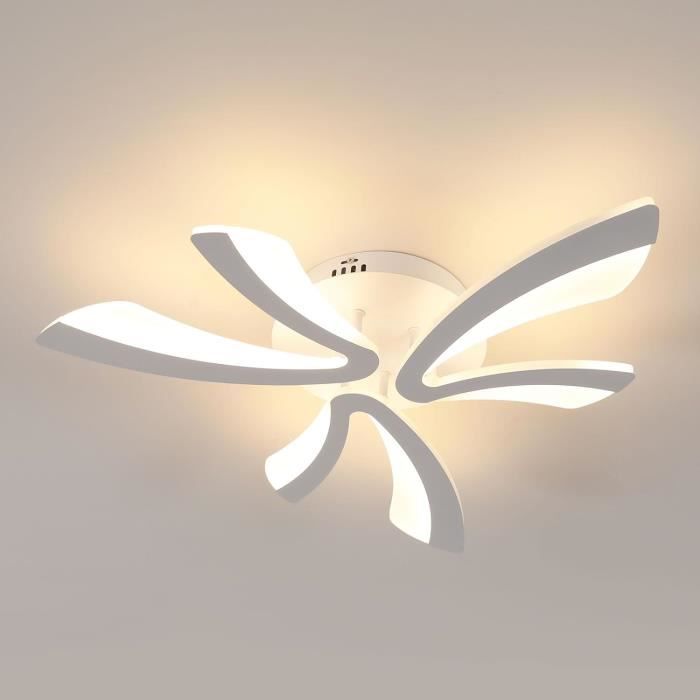 Plafonnier LED Dimmable 6 Anneaux - Télécommande Et APP, 69W, 3000K-6500K, 113cm