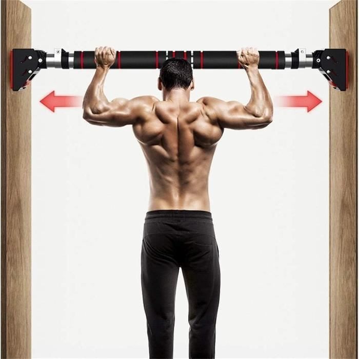 Barre De Traction HAKENO – Sans Vis, Extensible 72-97 Cm, Charge Max 200 Kg, Antidérapant, Poignées Néoprène, Pour Porte