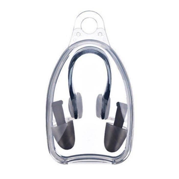 Set Bouchons D'oreilles De Natation + Pince-nez Silicone Réutilisables