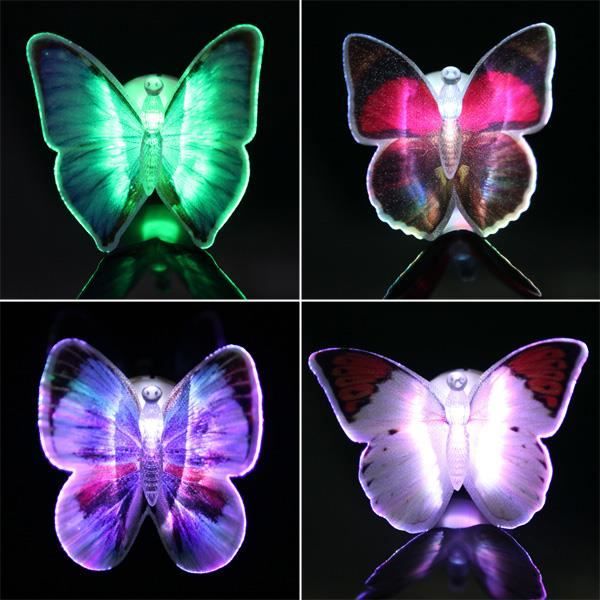 Ciel étoilé Led En Fibres Optiques Multicolore Tempsa 4pcs Led Papillon Fibre Optique Lumineux Lampe Scintillant