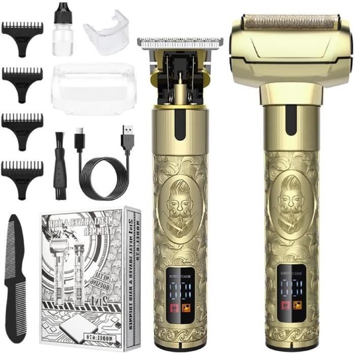 Tondeuse À Cheveux Sans Fil 2 En 1, Tondeuse À Barbe, Machine À Raser ...