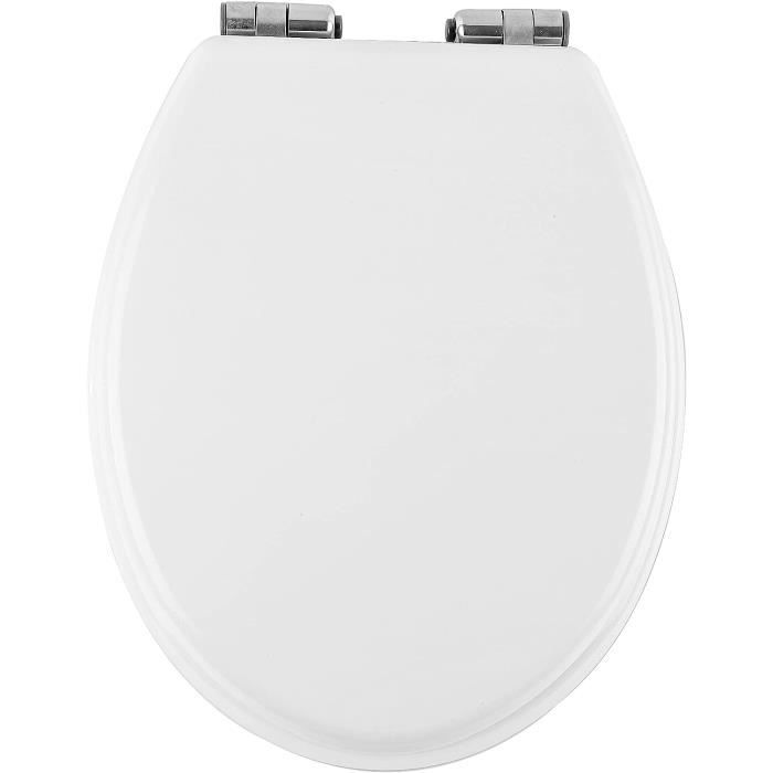 Abattant WC Soft Close Universel - Résine, Frein De Chute, Marque Metaform