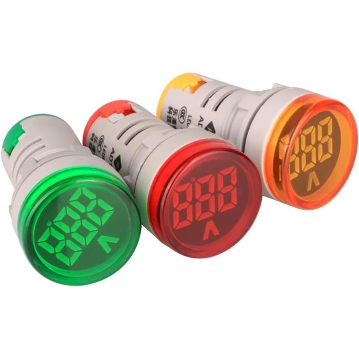 Voltmètre Numérique Pour Vélo/scooter électrique - Rétroéclairage Vert, Détection Auto 12-99V - 9