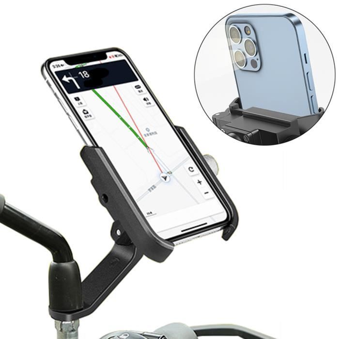 Support Téléphone Moto Anti-Vibrations en Alliage d'aluminium avec Rotation  à 360 Degrés Compatible avec 4,5-6,8 Pouces Smartphones - Cdiscount  Téléphonie