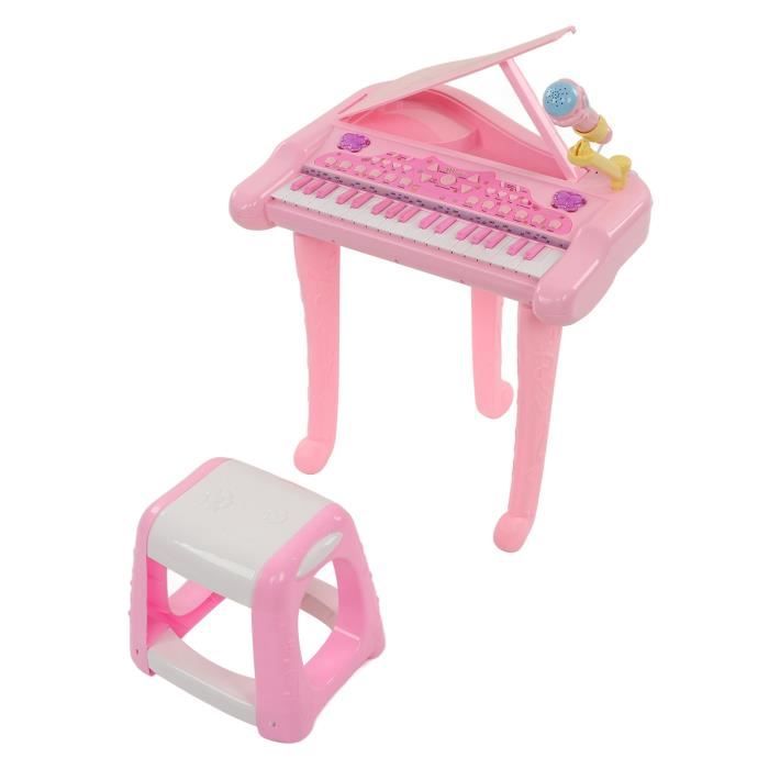 Piano à Clavier Pour Enfants, Jouet Musical Rose à 37 Touches Pour Bébés Filles De 1 à 3 Ans, Piano électronique Avec Microphone Et Support De Musique, Clavier Portable Pour Tout-petits, Cadeau
