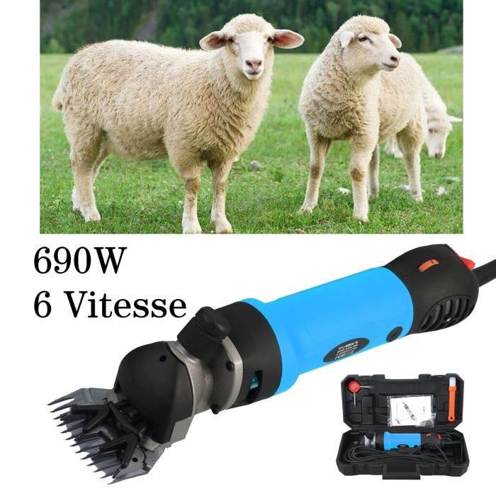 Comparer les prix de VINTEKY® Ensemble de Tondeuse à Mouton Cisaillement électrique Chèvres Alpaga Animal Animaux 6 Vitesse réglable 690W 220V - Bleu
