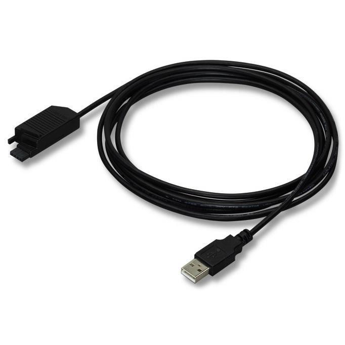 Wago 750-923, 2,5 m, USB A, 2.0, Mâle-Mâle, Noir