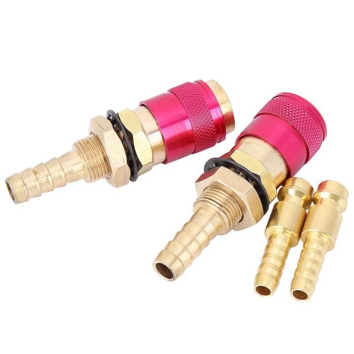 8 Mm Paire De refroidi par eau et gaz adaptateur connecteur rapide pour soudeur torche bleu nouveau