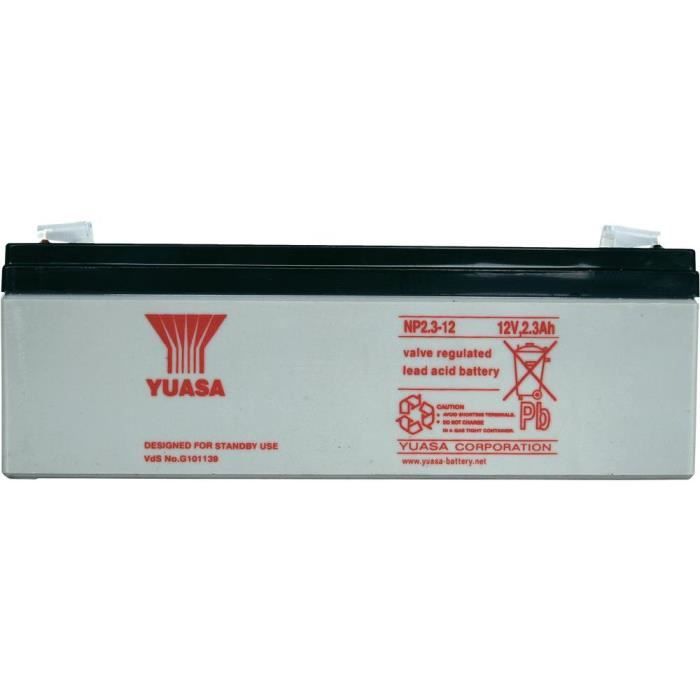 Yuasa NP2.3 12 Batterie Plomb Étanche 12V 2.3Ah - vue 2