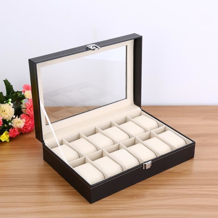 HNCY Boîte à Montre Homme, Luxe Pu Cuir Boite Montre Pour 1-3