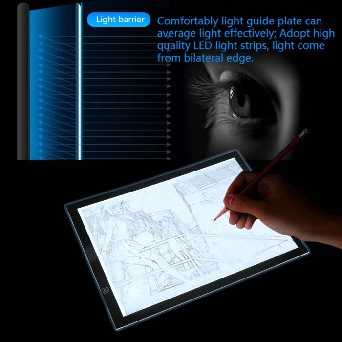 Lurrose 1ensemble Table Lumineuse Led Pour Dessin Et Traçage Accessoire Professionnel Pratique Avec Câble Usb Pour Animation Design Créatif