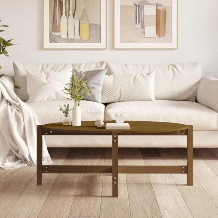 Table basse 87x48x35 cm Bois massif de pin vidaXL