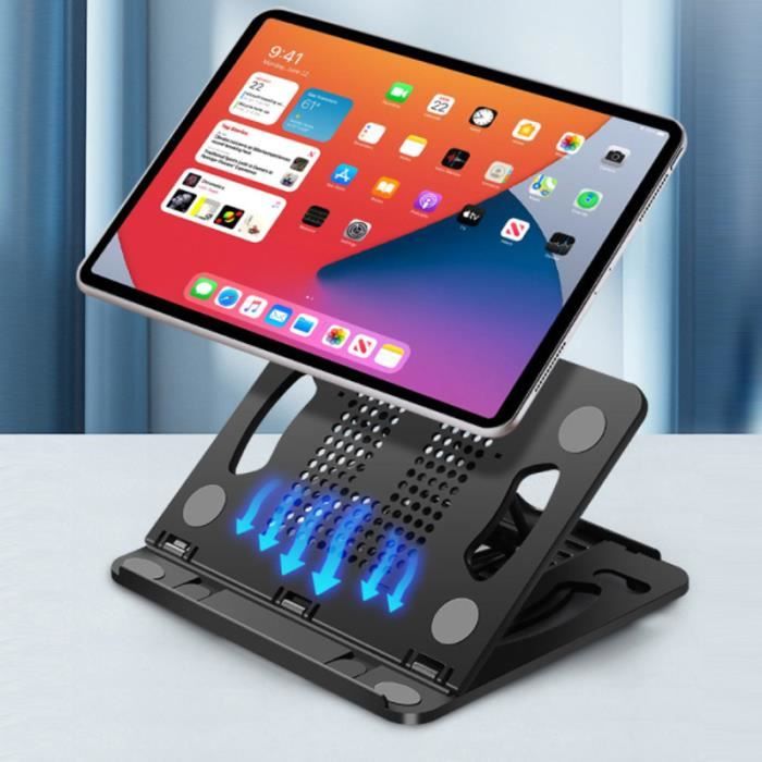 Plateau ordinateur portable pliant réglable bureau Support levage table en  alliage d'aluminium (blanc) - Support pour ordinateur - Achat & prix