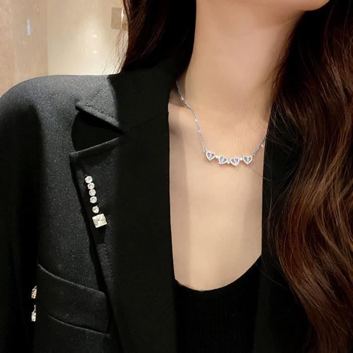 Jagosen Collier Femme Collier Trèfle À Quatre Feuilles Cu0153ur Pendentif Détachable Magnétique