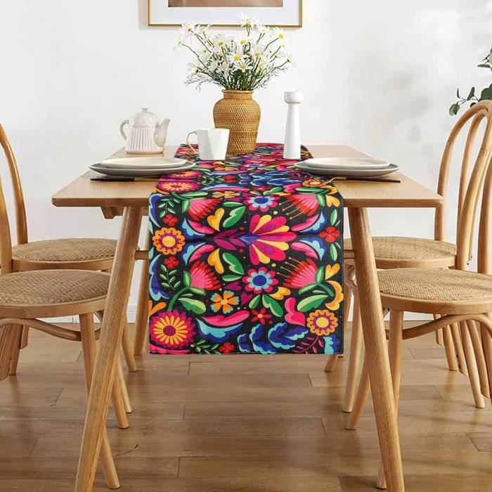 Chemin De Table Fleuri 100x150 Cm - Nappe Printemps Été Déco Maison - 3