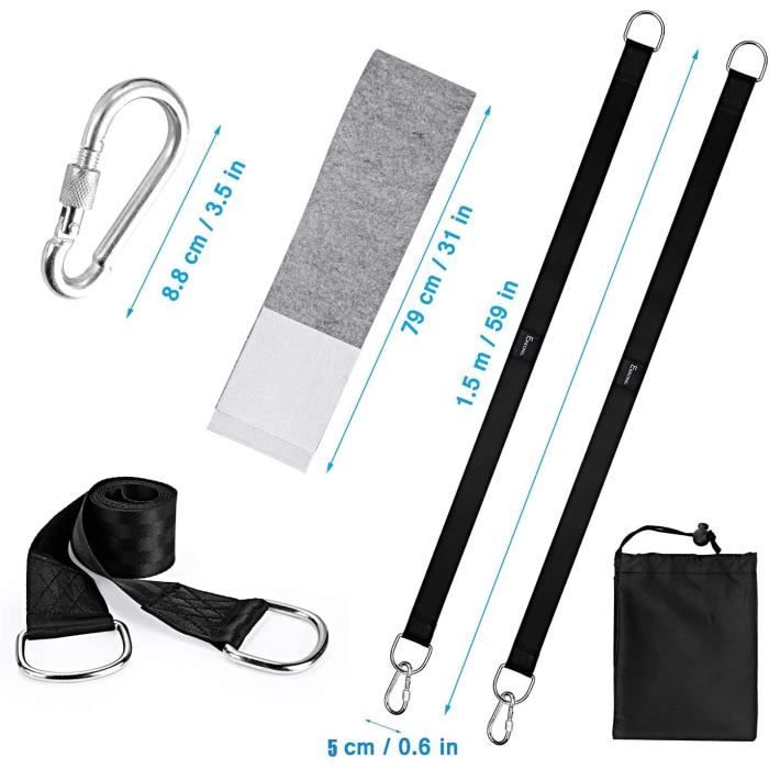 Sangles de balançoire en Nylon pour hamac, Sangles de hamac durables et fiables, sans Danger