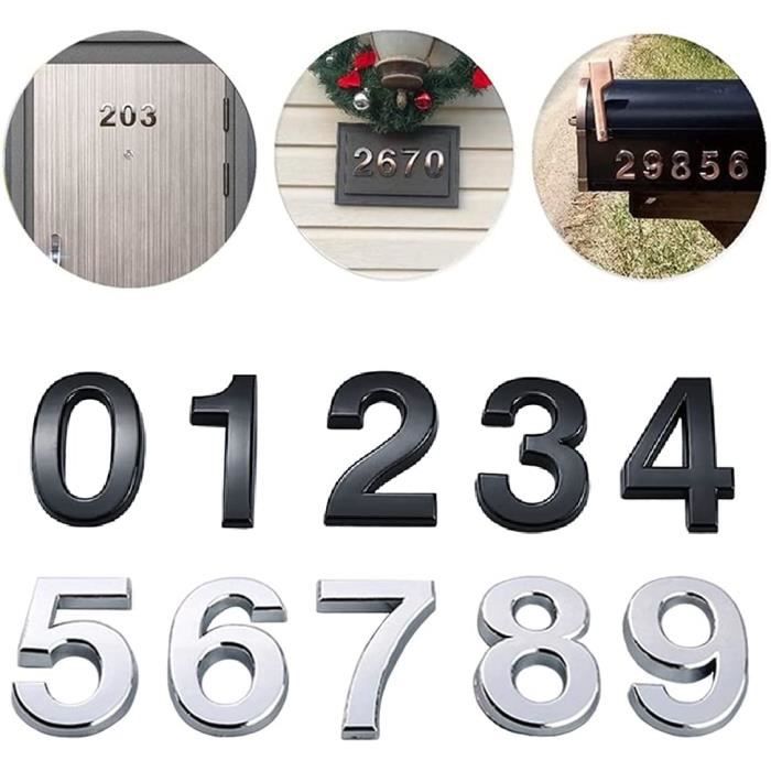 Numéro De Maison Autocollants 3D Number Stickers House Chambre Numéro ...